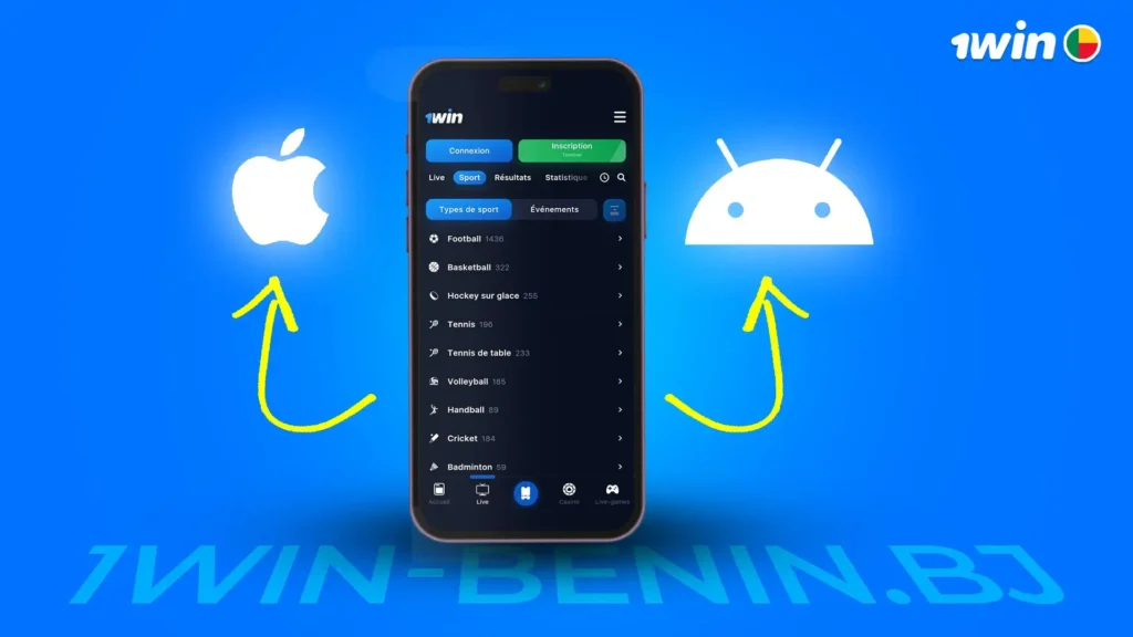 Application de paris 1Win Bénin