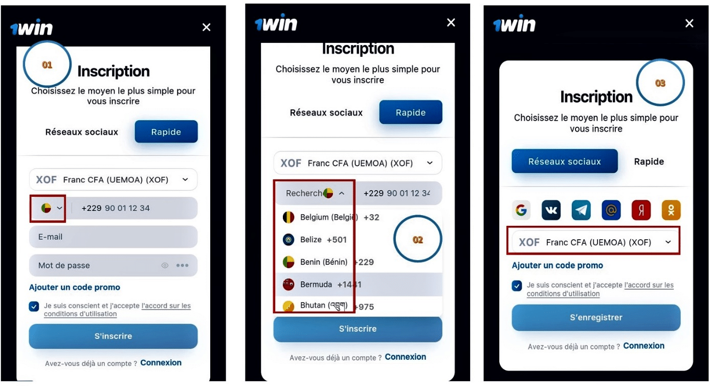 Comment s'inscrire sur 1win étape par étape?