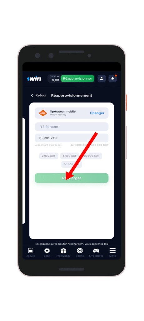Remplir le formulaire de dépôt