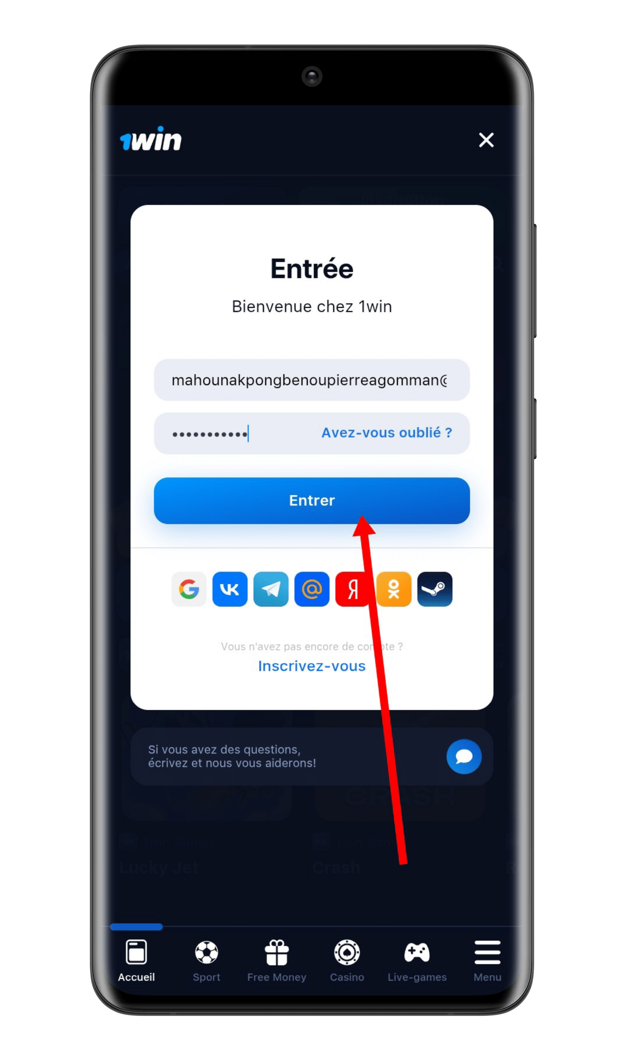 Connectez-vous à votre compte