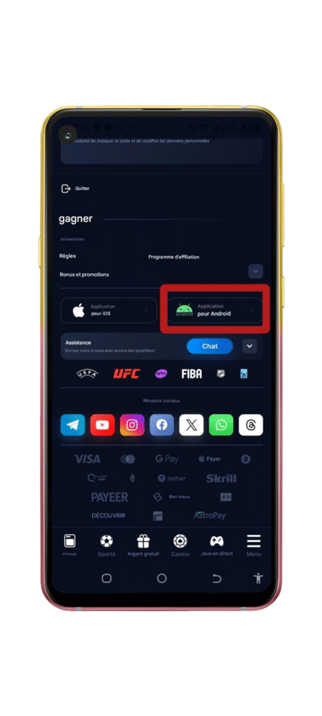 Télécharger le fichier Apk