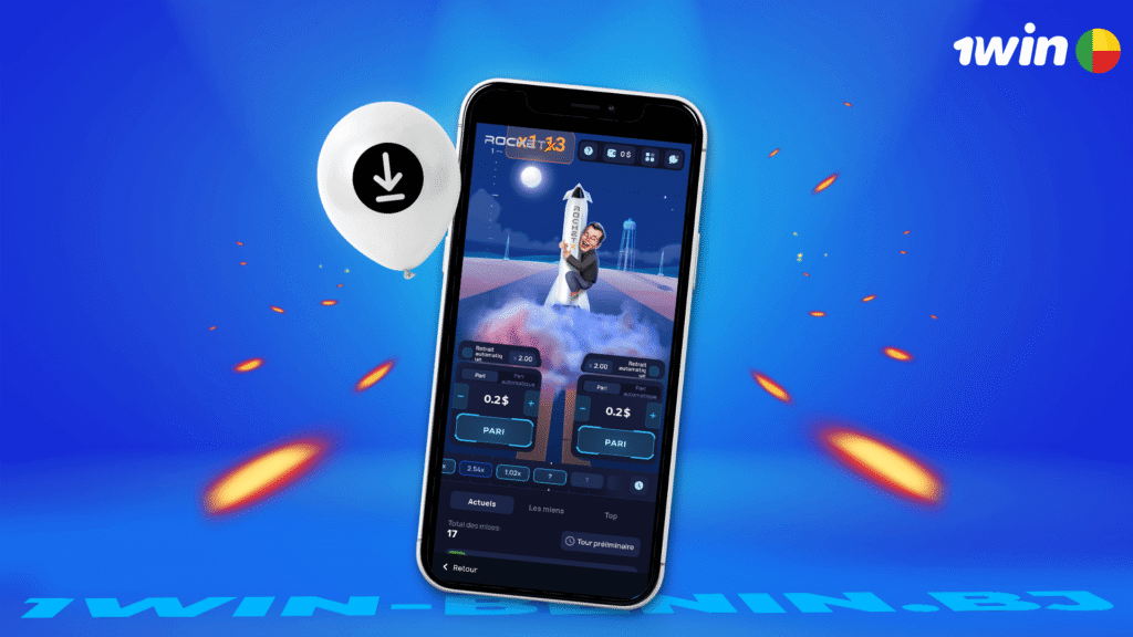 Télécharger la version mobile de l’application Rocket Queen 1Win ?